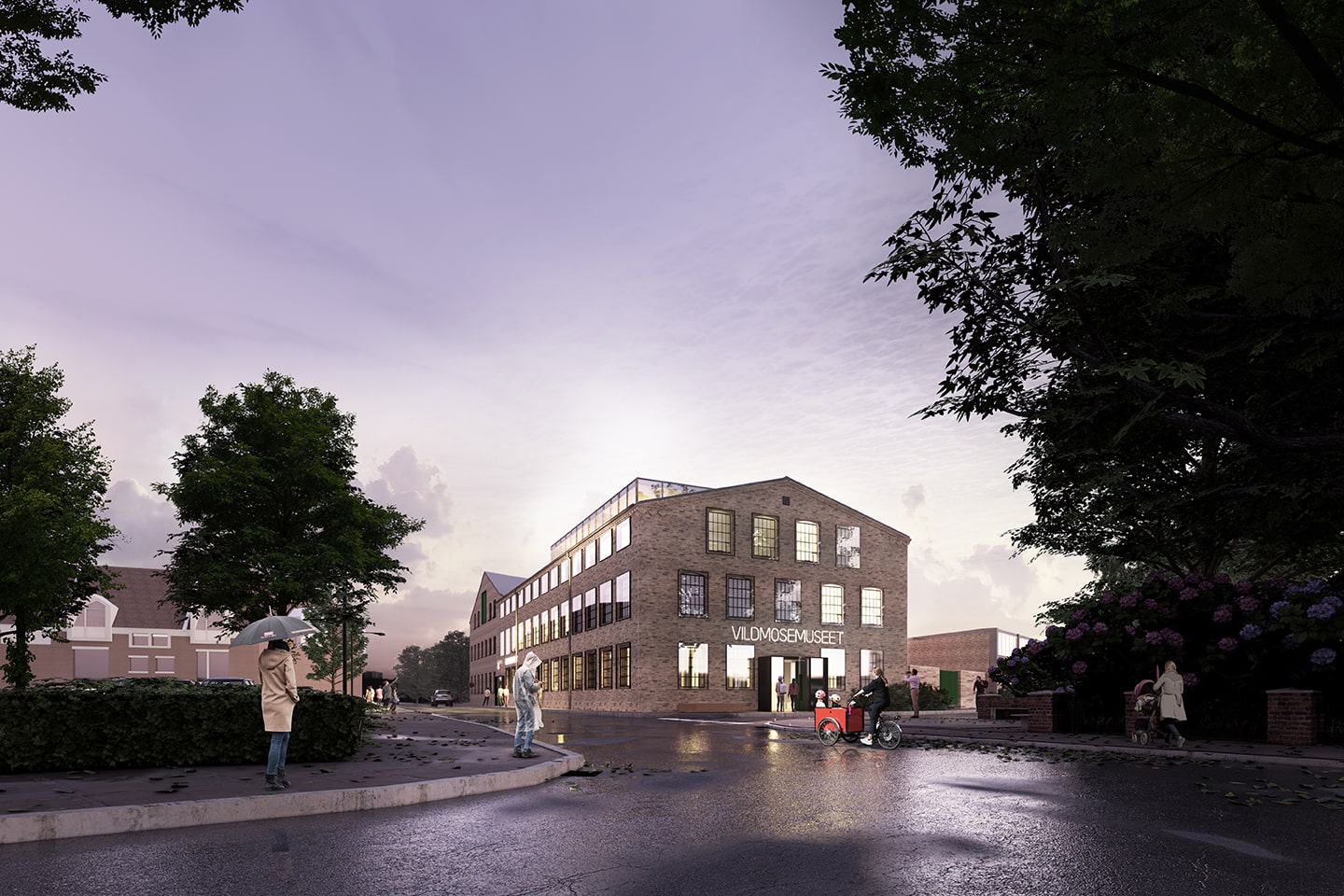 Vildmosemuseet set udefra. (Illustration Labland Architects)