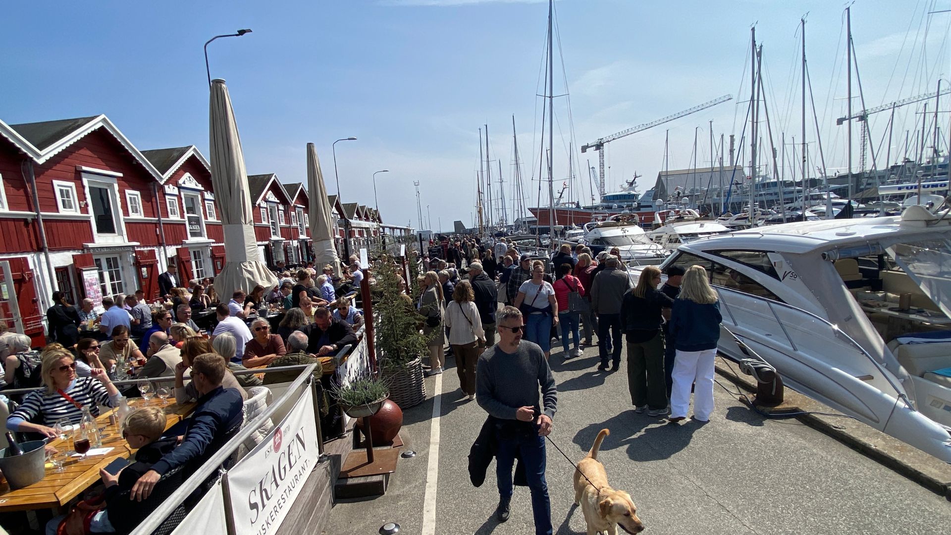 Travlhed på havnen i Skagen. Bookingtal viser, at påsken bliver travl i feriehusområderne. (Arkivfoto: Lars Bo Axelholm)